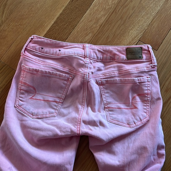 Salmon Ankle Zip American Eagle Super Stretch Jeggings - Picture 5 of 5